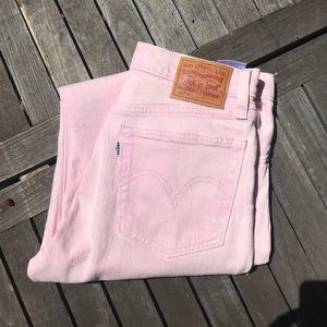 Levis jeans wedgie fit light pink size 27